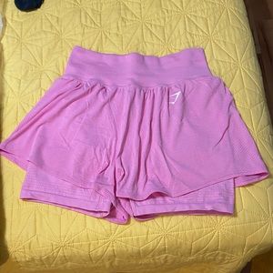 Gymshark Vital Seamless 2.0 2-in-1 Shorts — Sorbet Pink Marl LARGE